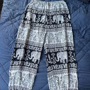 Elephant Print Bohemian Pants